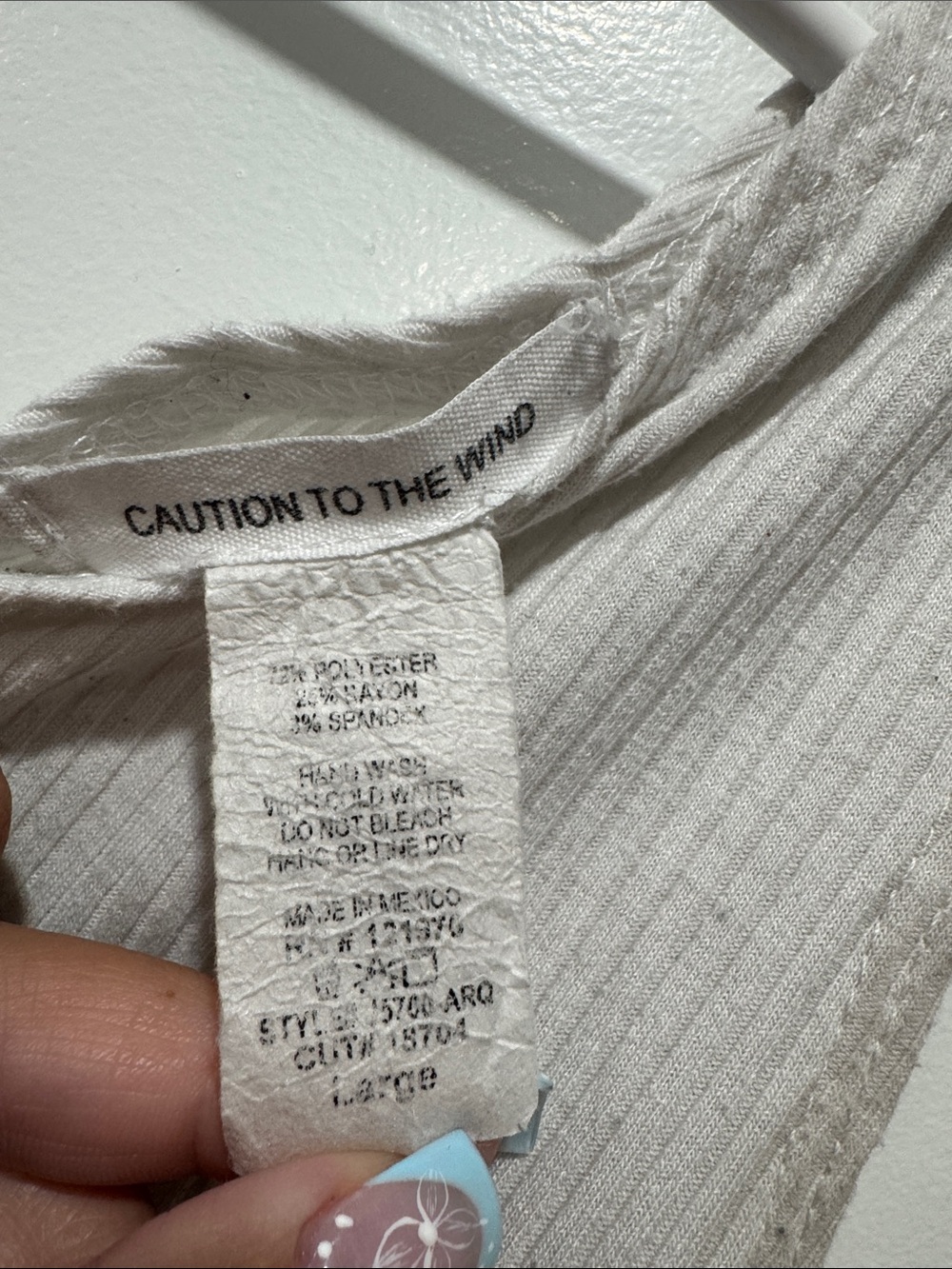 Caution To The Wind Cream Ribbed Button-Front Tank - Picture 2 of 3